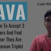 Program To Find A Pythagorean Triplet Java Tutorial