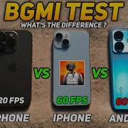 BGMI FPS Test Android 60 FPS Vs IPhone 60FPS Vs 90FPS Real Gameplay Difference