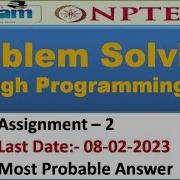 Problem Solving Through Programming In C Assignment 2 Most Probable Answer Nptel 2023 Nptel