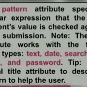 HTML Pattern Attribute Pattern Attribute Of Input Tag In HTML5 With Regexp Examples HTML5