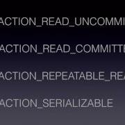 Transaction Isolation Levels