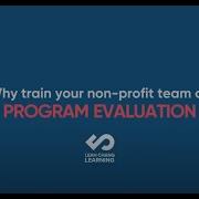 Program Evaluation Training For Non Profit Teams
