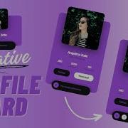 Animated Profile Card UI Design Using Html CSS JS CSS Card