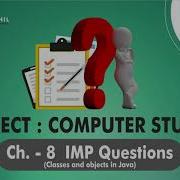 Std 12 Ch 8 Classes And Objects In Java IMP Questions English Medium GSHEB