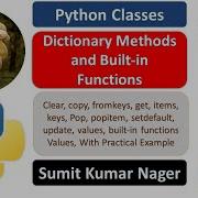 Dictionary Methods In Python Dictionary Built In Functions Python Dictionary Practical Example