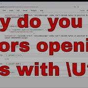 Understanding Unicode Errors When Opening Windows Files