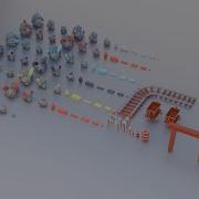 Low Poly Mining Pack Showcase 90 Models Game Engine Compatible Modular