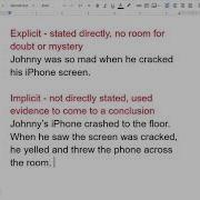 Explicit Vs Implicit Lesson