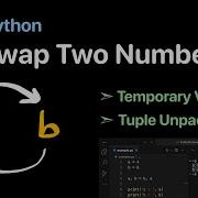 Python Swap Two Numbers Temporary Variable Tuple Unpacking