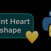 Print Heart Shape On Console In Python Shorts