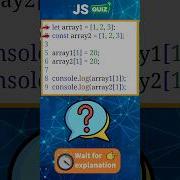 JavaScript Quiz 16 Const Arrays Javascriptinterview