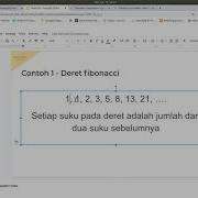 Pemrograman Java Method Bagian 06 Rekursif Fibonacci