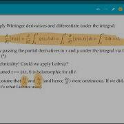 Holomorphic Functions Via Integrals 3 4 1