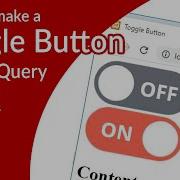 How To Make A Toggle Button With JQuery Only In Less Than 3 Minutes JQuery Toggle Button
