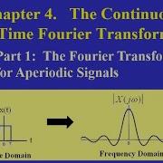 Chapter 04 Part 1 The Continuous Time Fourier Transform For Aperiodic Signals
