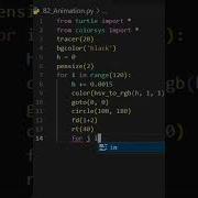 Amazing Animation Python Pythonturtle Turtle Graphics Coding Programming Viralshorts Shorts