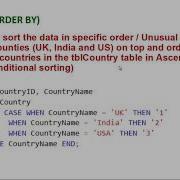 Sorting In SQL Order By Conditional Sorting Unusual Sorting