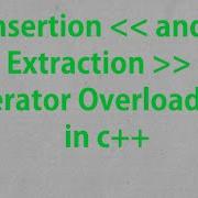 54 Overloading Insertion And Extraction Operator