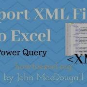 Import XML Files Into Excel