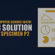 2024 Specimen Paper Programming Solution IGCSE Computer Science 0478