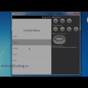 Context Menu Android Studio Tutorial