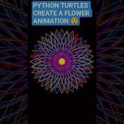 Python Creates A Beautiful Flower Amazing Turtle Graphics Animation