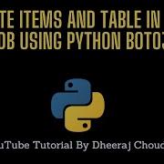 Delete Items Table In DynamoDB Table Using Python Boto3 Script