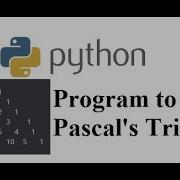 Python Program To Print Pascal S Triangle