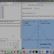 Correlation Coefficient Test With GeoGebra