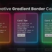 Creative CSS Gradient Border Cards How To Create CSS Gradient Border