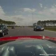 Ferrari 360 Spider And Black 360 Modena With Larini Exhaust Driving On Highway 2 Camera VIEWS