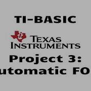 TI Basic Programming 3 Automatic Foil