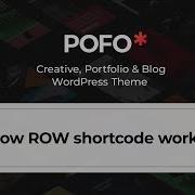 POFO WordPress Theme How Row Shortcode Work