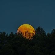 Roter Mond überm Silbersee