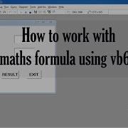 How To Work With Maths Formula Using Vb 6 0