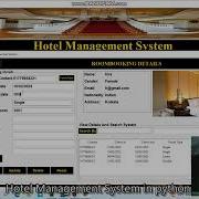 Hotel Management Software In Python With Mysql Database