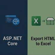 ASP NET Core Export HTML Table To Excel File NET 7