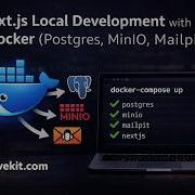 Next Js Local Development With Docker Postgres MinIO Mailpit Using GoLiveKit