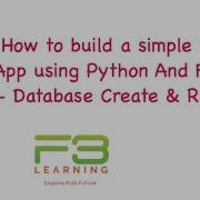 Develop WebApp With Python And Flask Part 2 Using Database Create Retrieve
