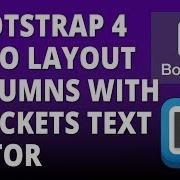 Bootstrap 4 Auto Layout Columns With Bootstrap 4 And Brackets Text Editor