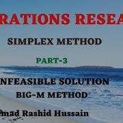 Linear Programming Problem LPP Using Simplex Method Part 3 By Dr Mohammad Rashid Hussain