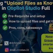 Освоение функции Загрузка файлов как знаний в Copilot Studio Full