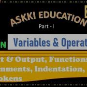 12th Computer Science Chapter 5 Python Variables And Operators English Medium Part 1