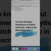 Python Shorts Generators In Python Within 1 Minute Shorts