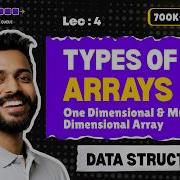 Lec 4 Types Of Array One Dimensional Multi Dimensional Array By Naina Mam