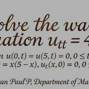 Numerical Solution Of Wave Equation Finite Difference Method Engineering Mathematics