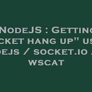 NodeJS Getting Socket Hang Up Using Nodejs Socket Io And Wscat