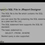 How To Create Reports Using Imported SQLs In JReport Designer