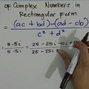 How To Divide Complex Numbers In Rectangular Form