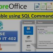 Create Table Using SQL Commands In Libre Office Base